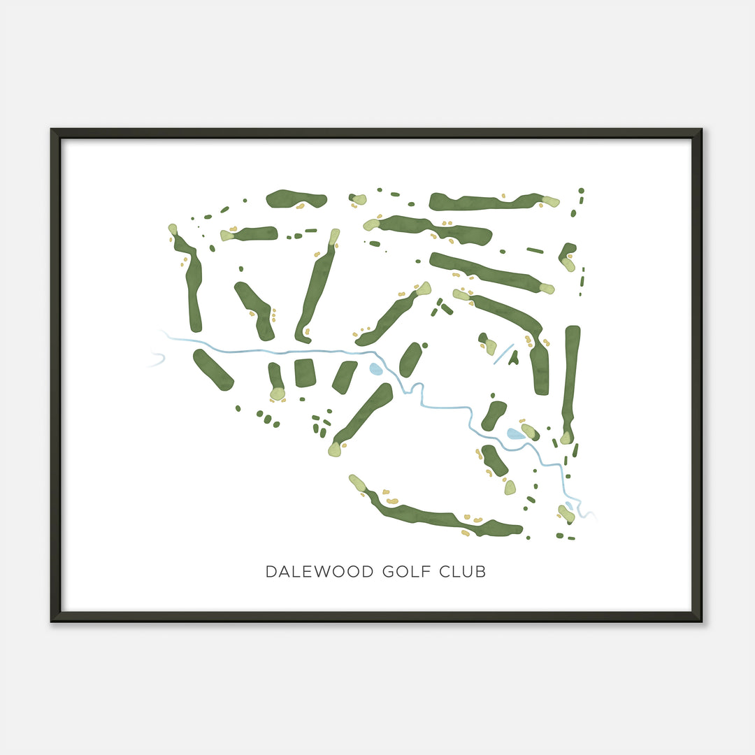 Print of Dalewood Golf Club Modern Map