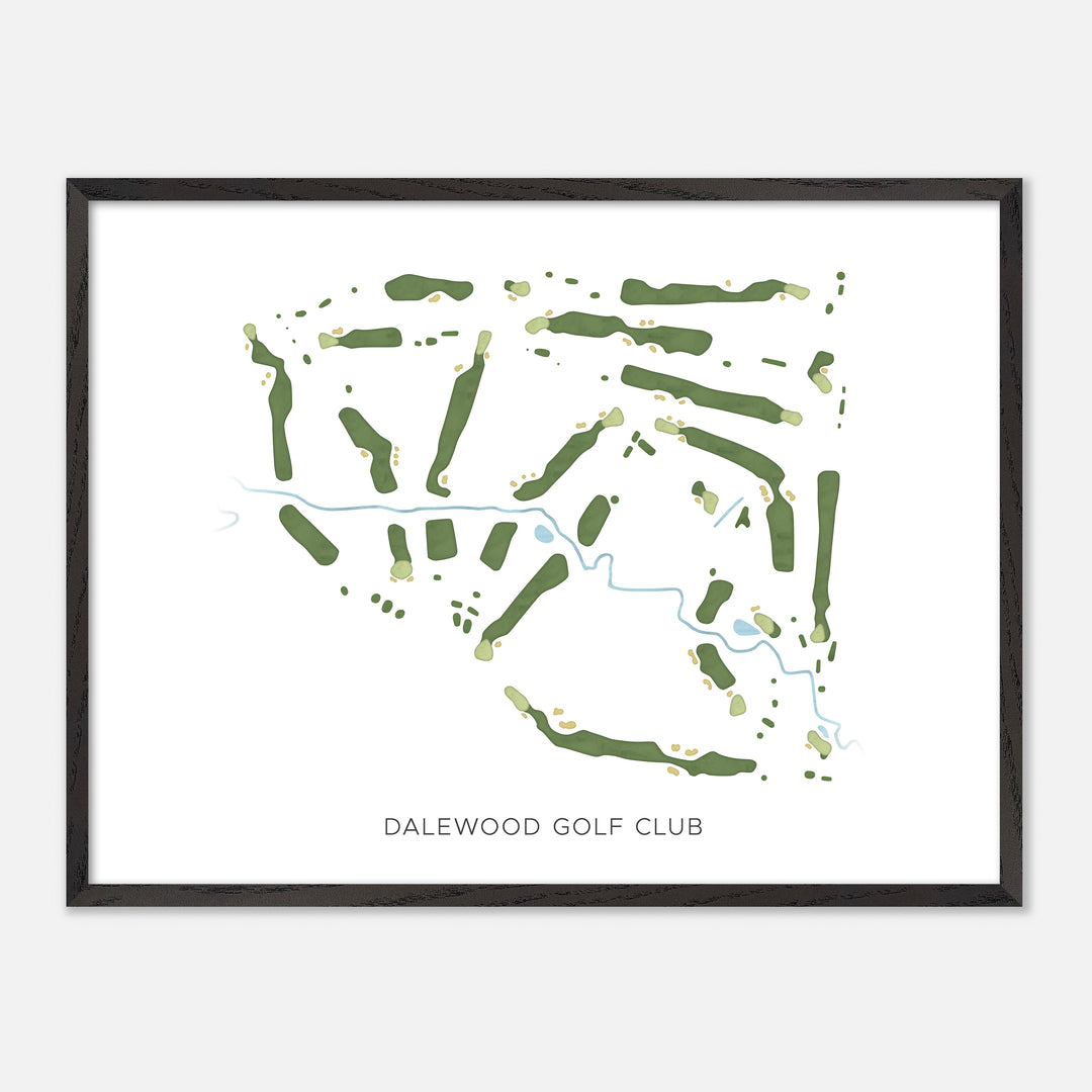 Print of Dalewood Golf Club Modern Map