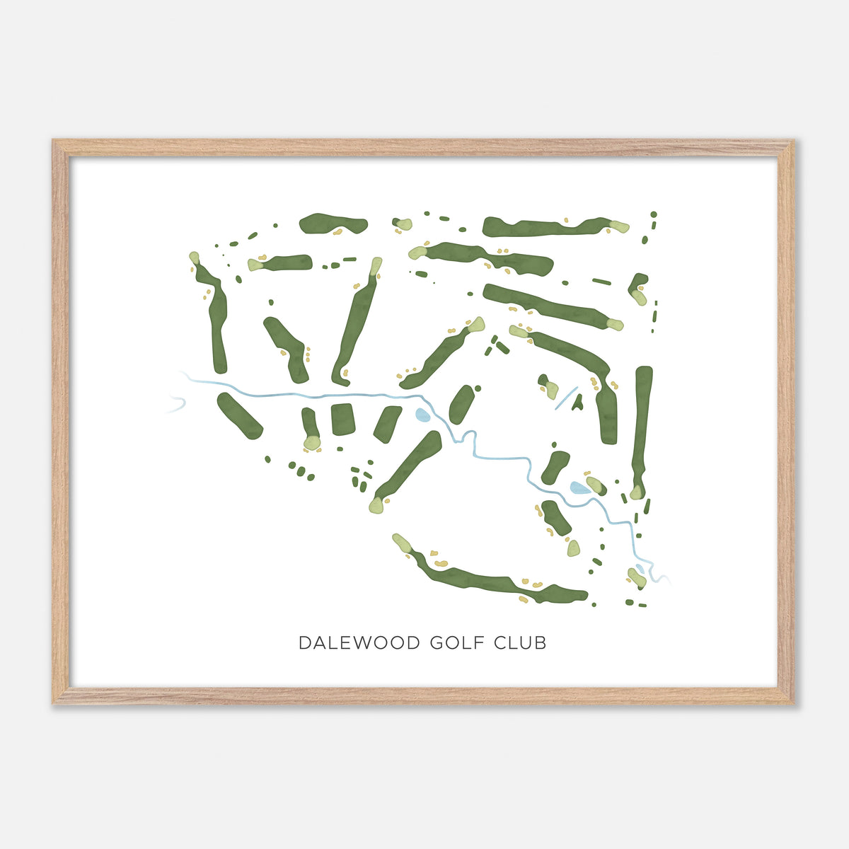 Print of Dalewood Golf Club Modern Map