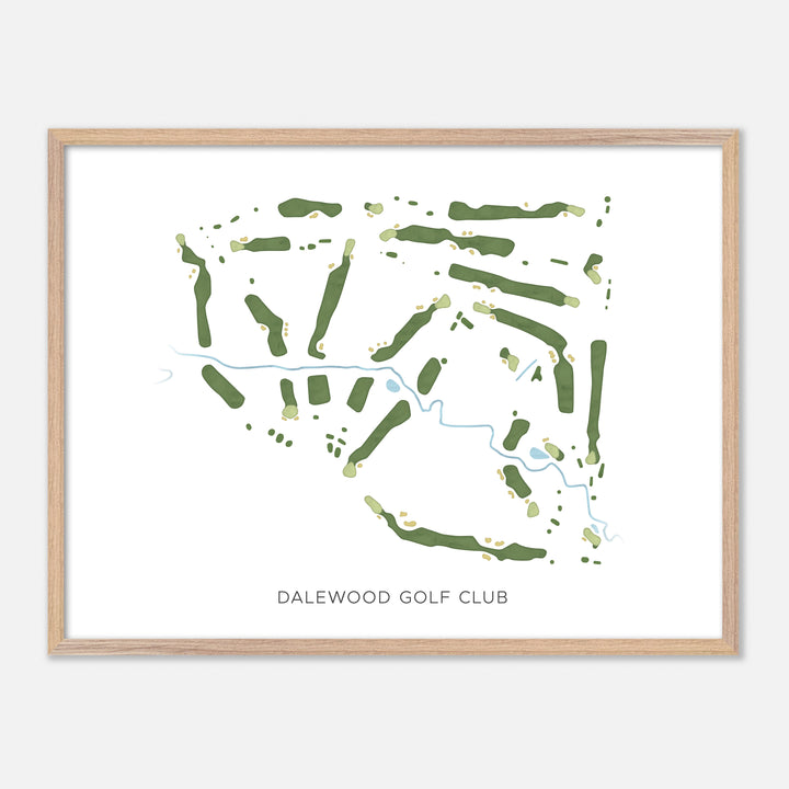 Print of Dalewood Golf Club Modern Map