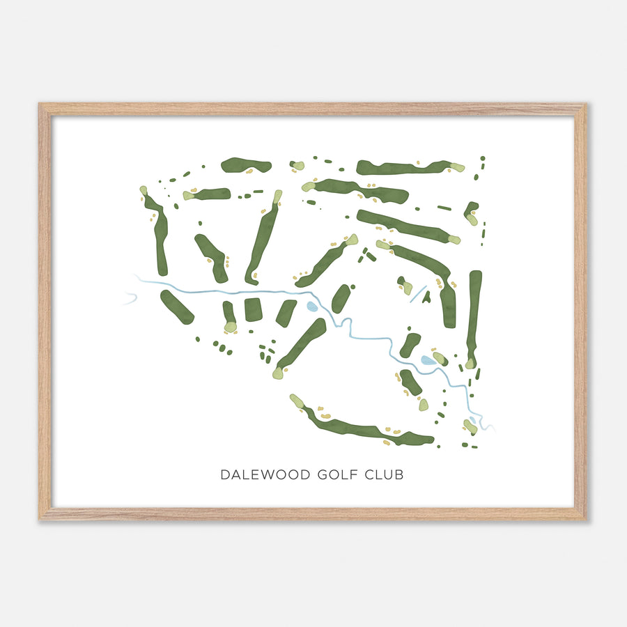 Print of Dalewood Golf Club Modern Map