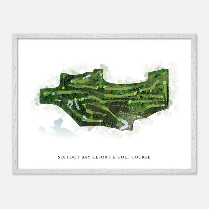 Print of Six Foot Bay Resort &amp; Golf Course Classic Map