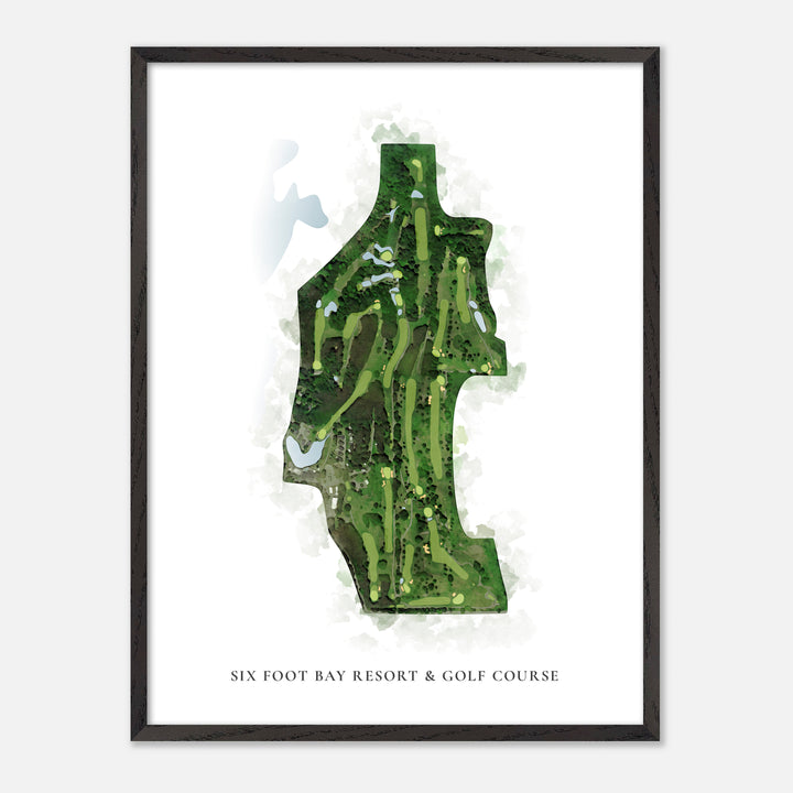 Print of Six Foot Bay Resort &amp; Golf Course Classic Map