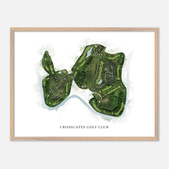 Print of Crossgates Golf Club Classic Map
