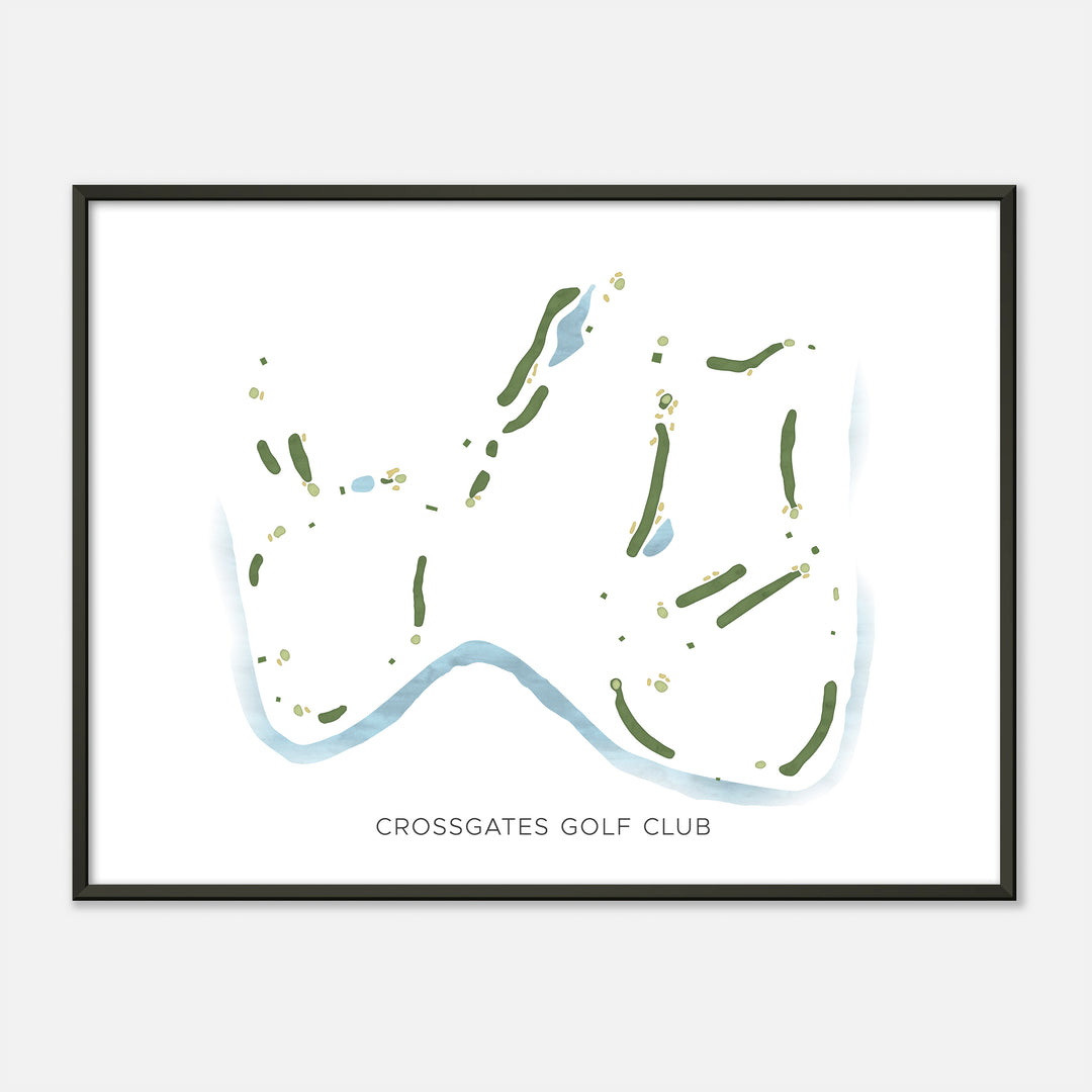 Print of Crossgates Golf Club Modern Map