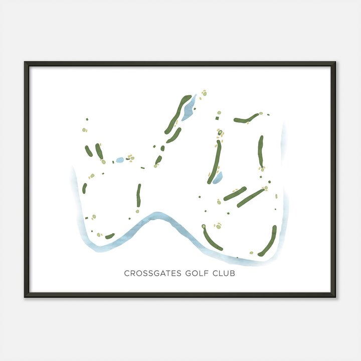 Print of Crossgates Golf Club Modern Map