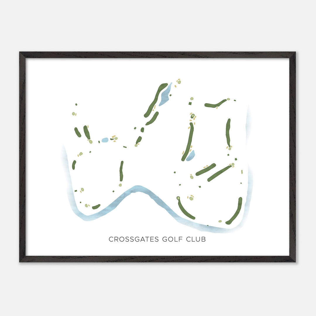 Print of Crossgates Golf Club Modern Map