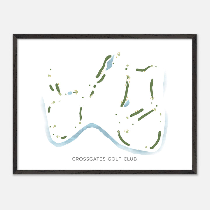 Print of Crossgates Golf Club Modern Map