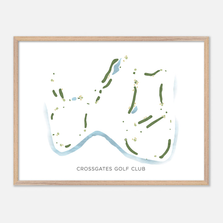 Print of Crossgates Golf Club Modern Map