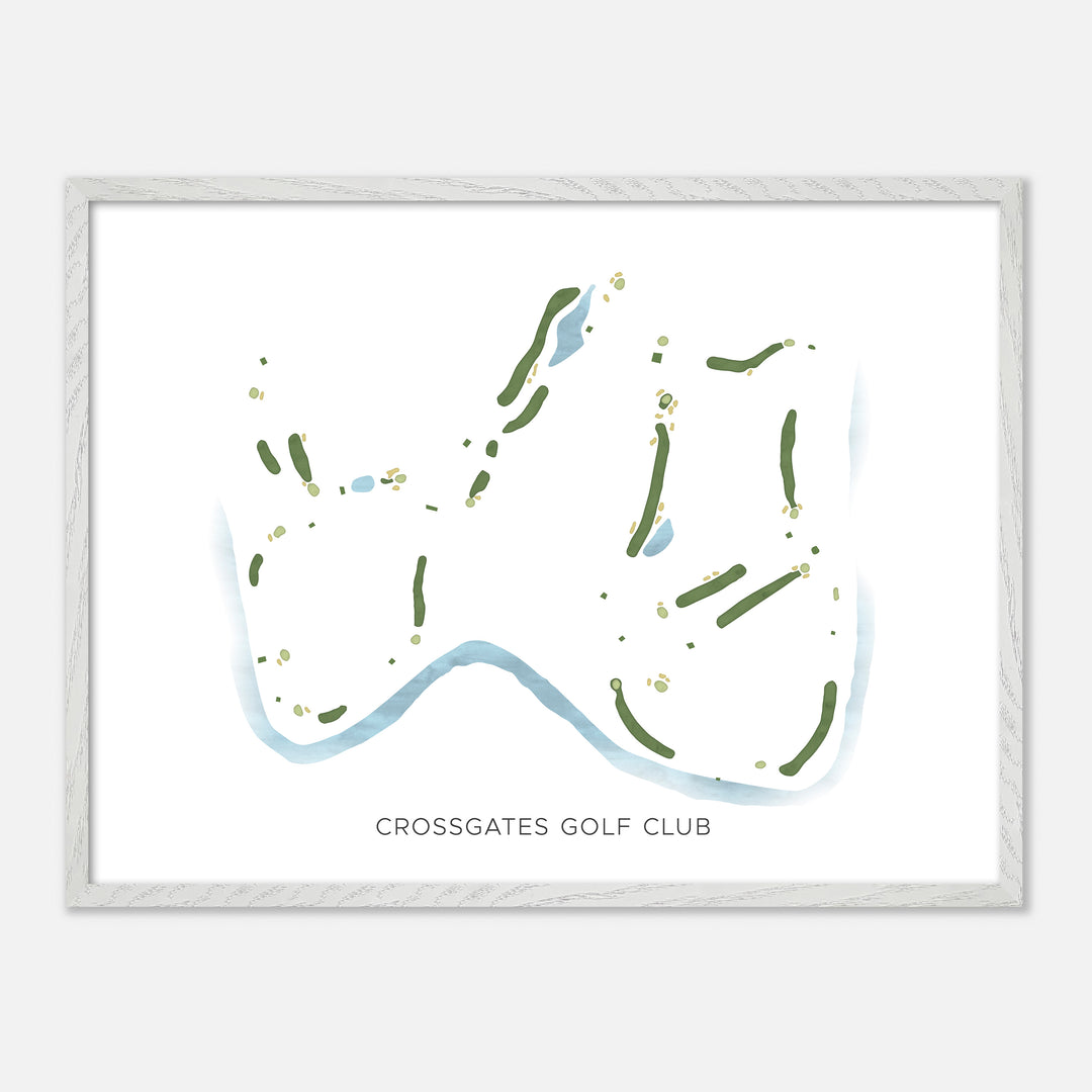 Print of Crossgates Golf Club Modern Map