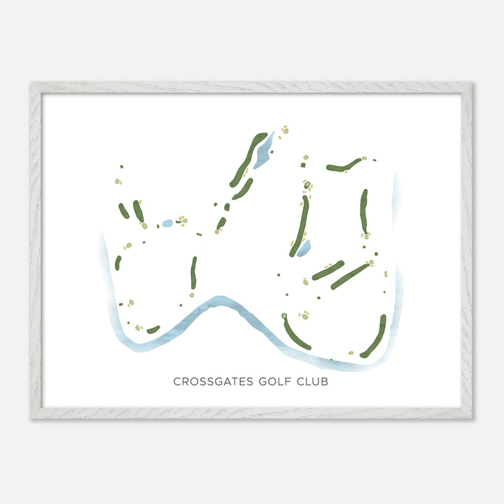 Print of Crossgates Golf Club Modern Map