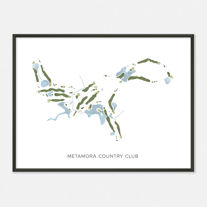 Print of Metamora Country Club Modern Map