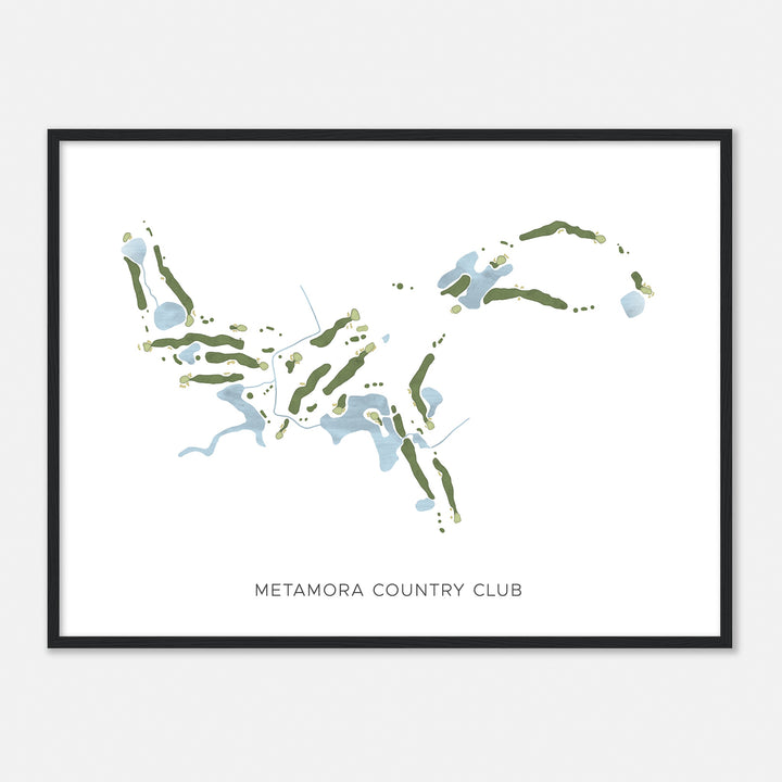 Print of Metamora Country Club Modern Map