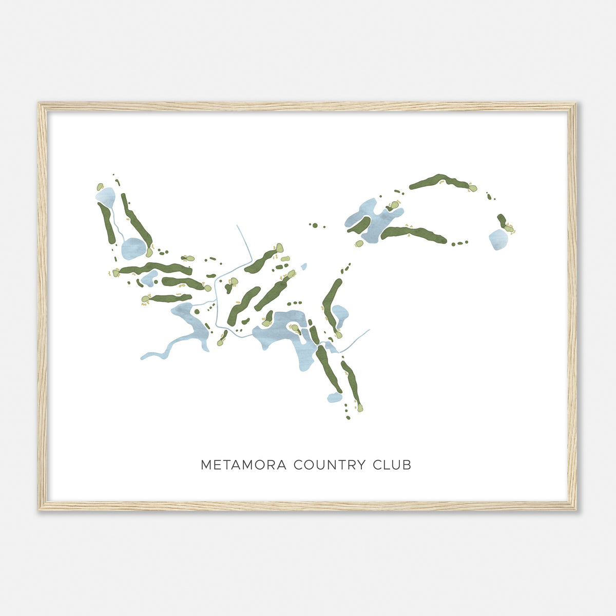 Print of Metamora Country Club Modern Map