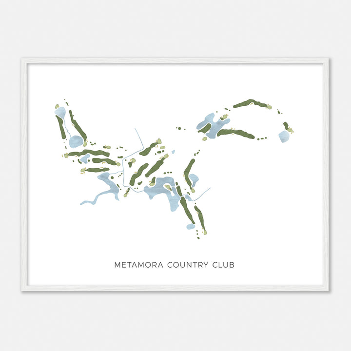 Print of Metamora Country Club Modern Map