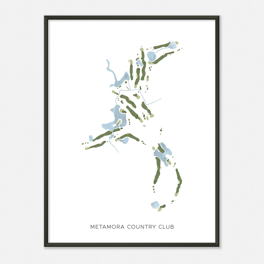Print of Metamora Country Club Modern Map