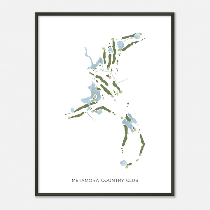 Print of Metamora Country Club Modern Map