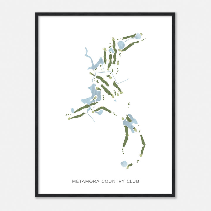 Print of Metamora Country Club Modern Map