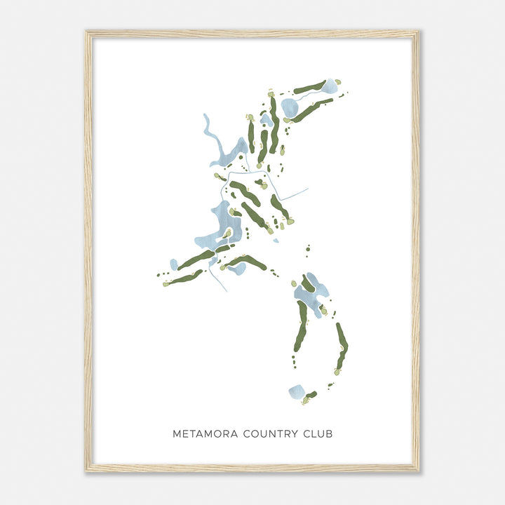 Print of Metamora Country Club Modern Map