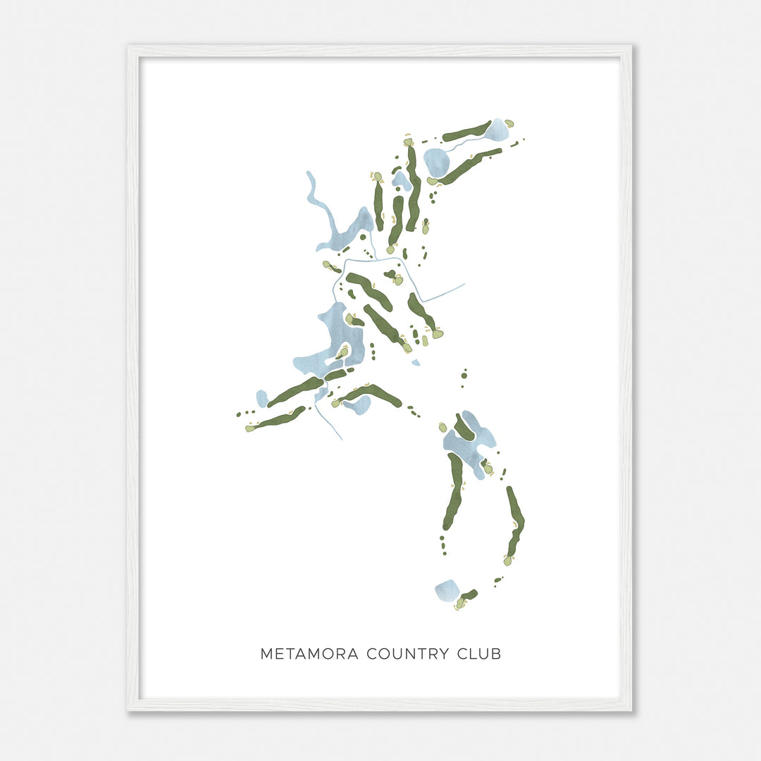 Print of Metamora Country Club Modern Map
