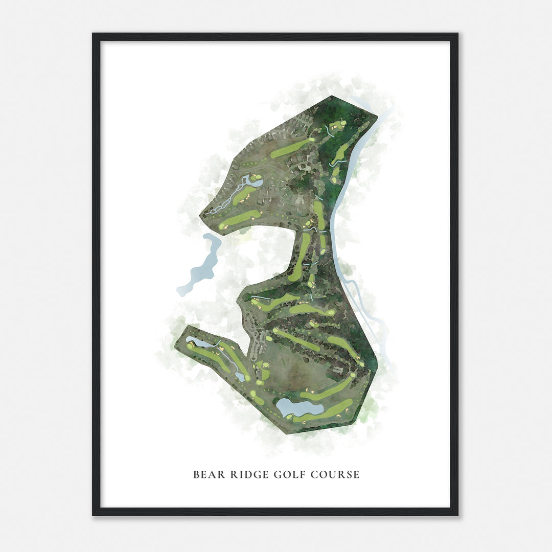 Print of Bear Ridge Golf Course Classic Map