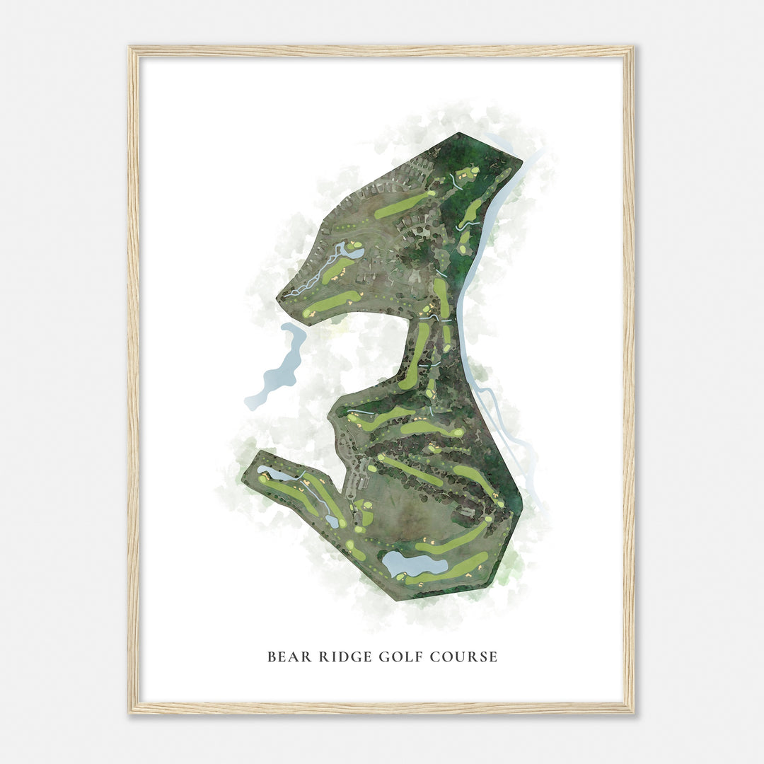 Print of Bear Ridge Golf Course Classic Map