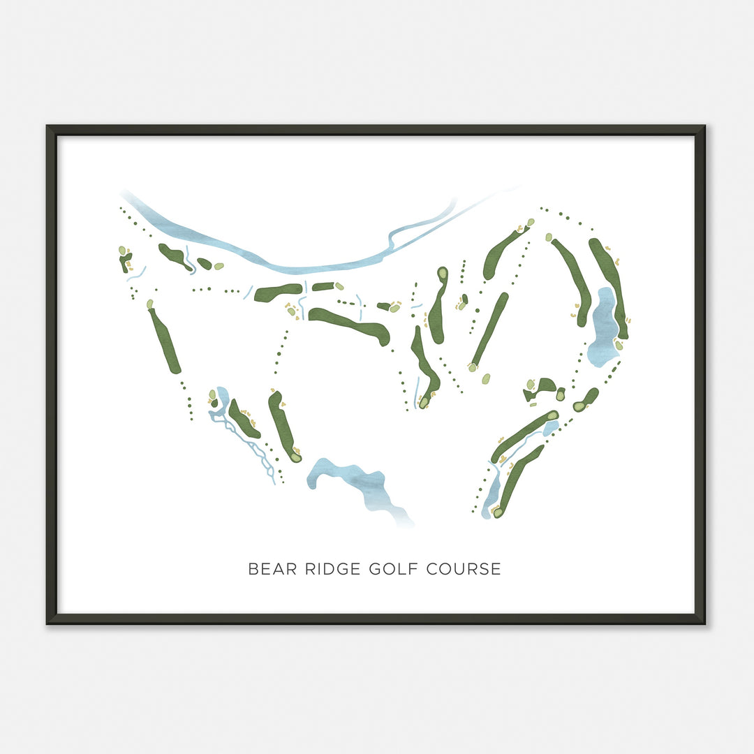 Print of Bear Ridge Golf Course Modern Map