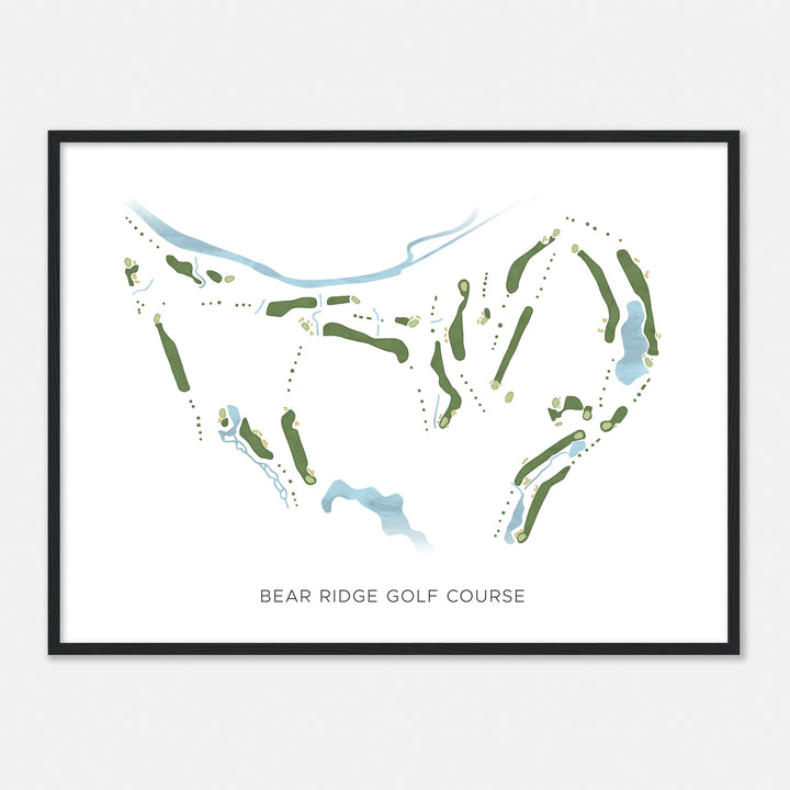 Print of Bear Ridge Golf Course Modern Map