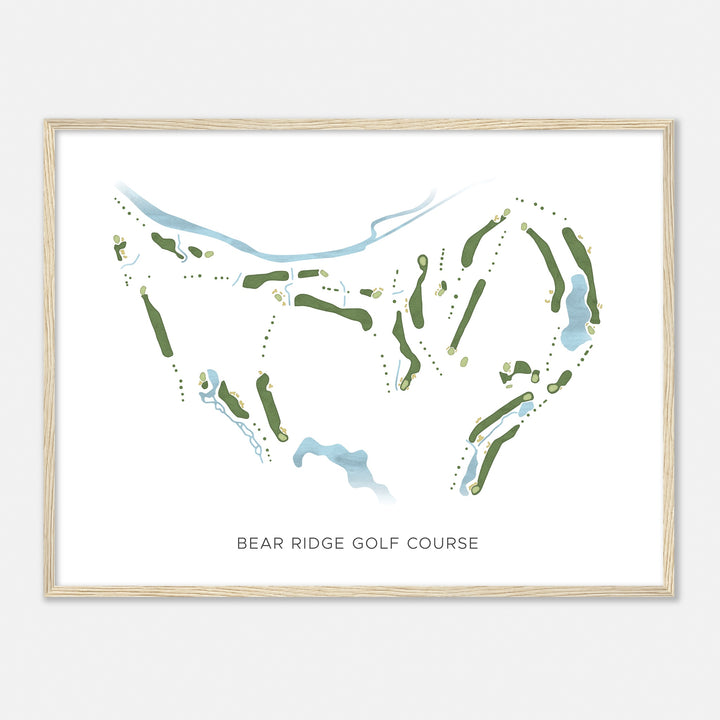 Print of Bear Ridge Golf Course Modern Map