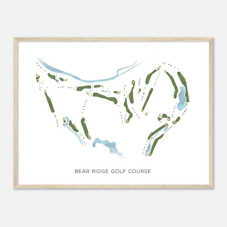 Print of Bear Ridge Golf Course Modern Map