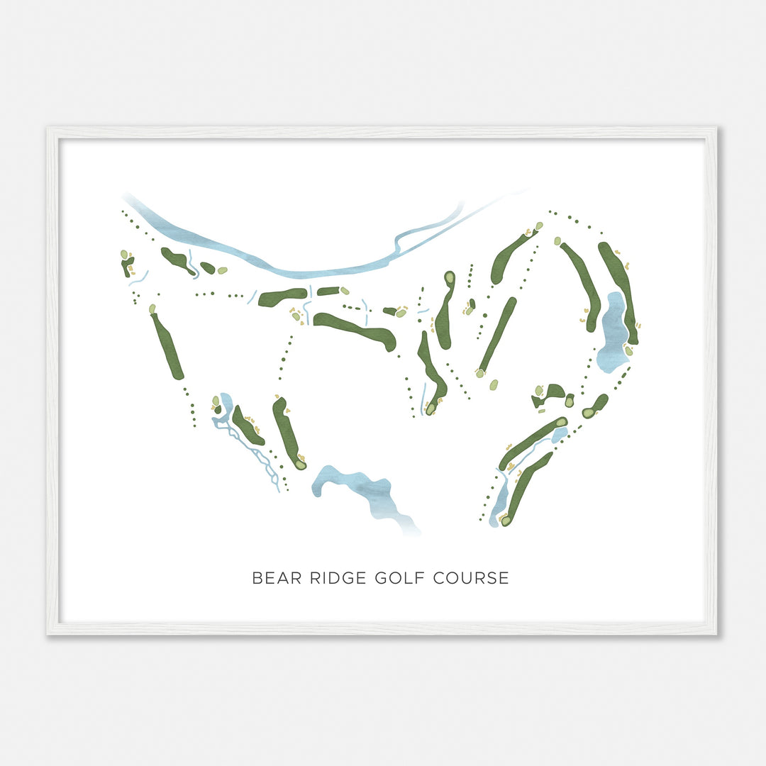 Print of Bear Ridge Golf Course Modern Map