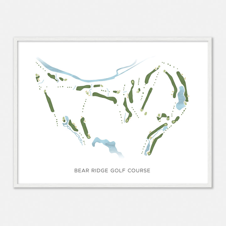 Print of Bear Ridge Golf Course Modern Map