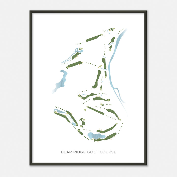 Print of Bear Ridge Golf Course Modern Map