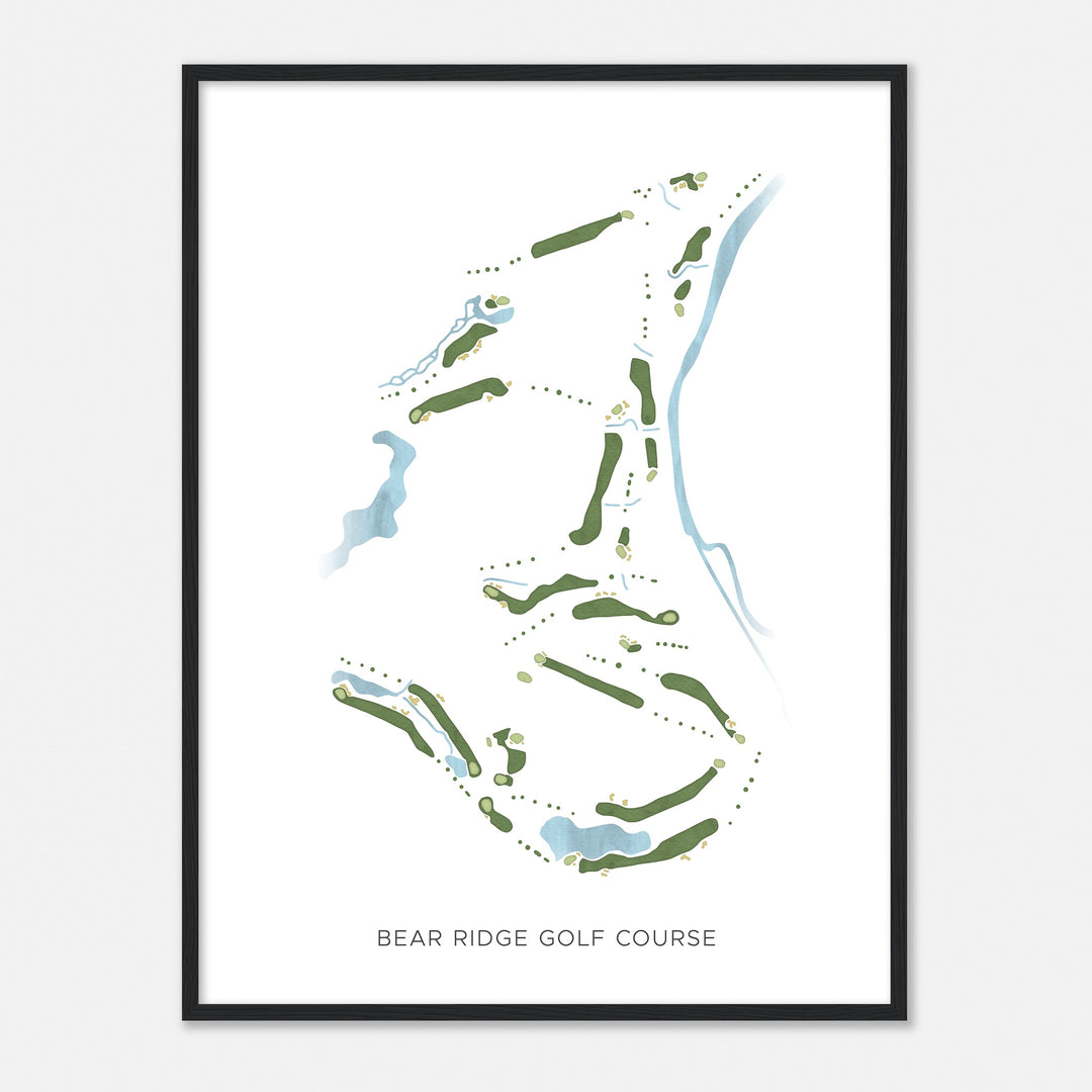 Print of Bear Ridge Golf Course Modern Map