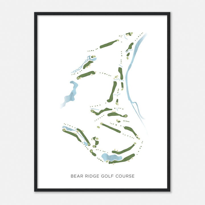 Print of Bear Ridge Golf Course Modern Map
