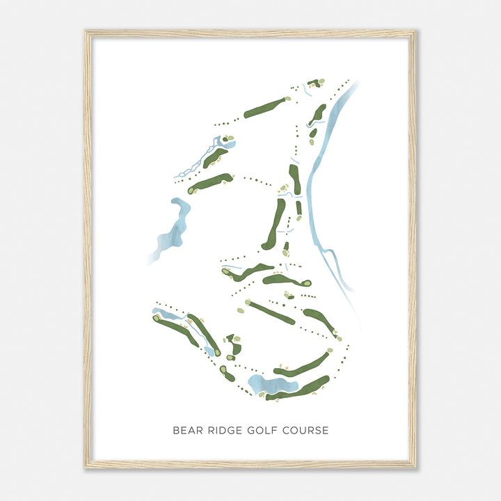 Print of Bear Ridge Golf Course Modern Map