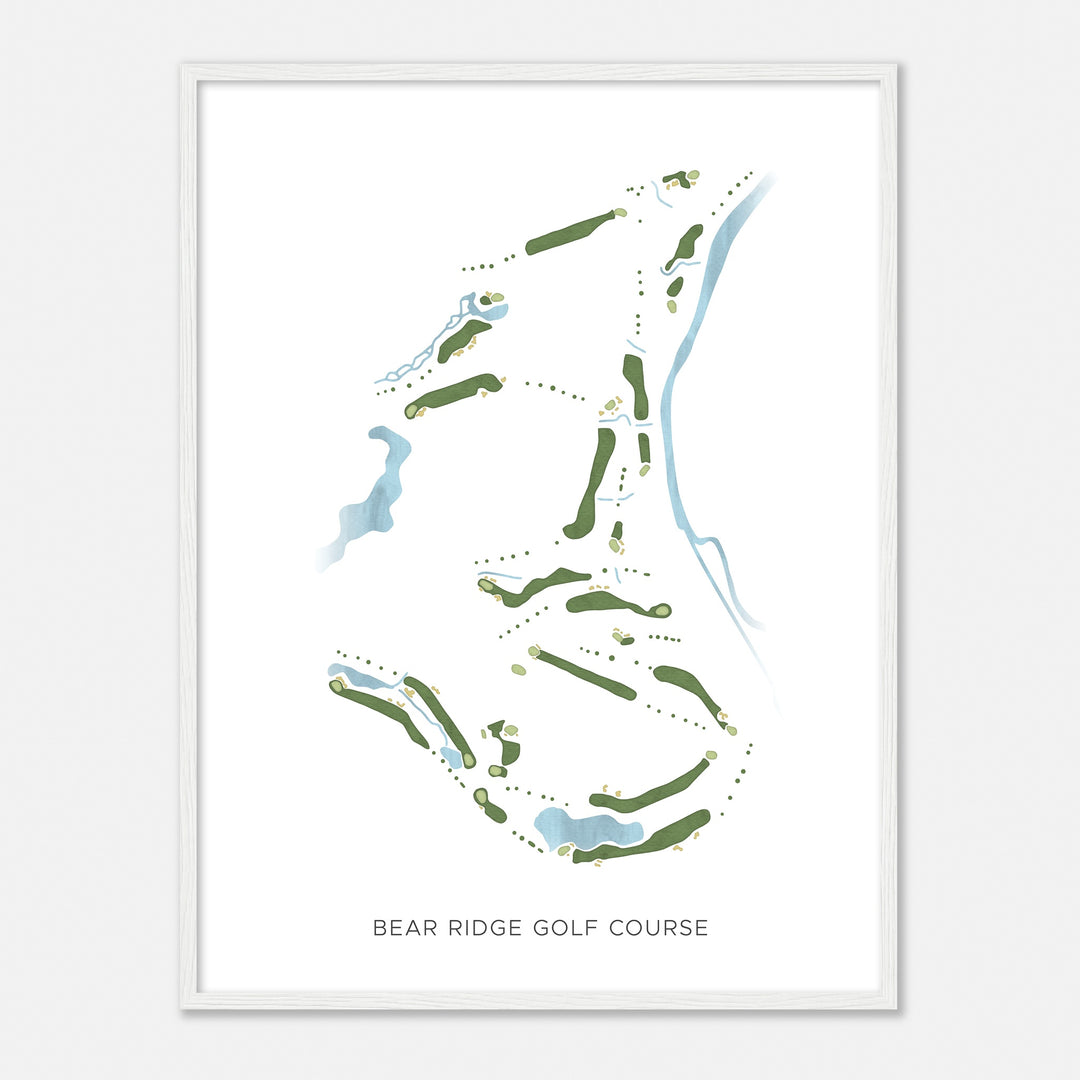 Print of Bear Ridge Golf Course Modern Map