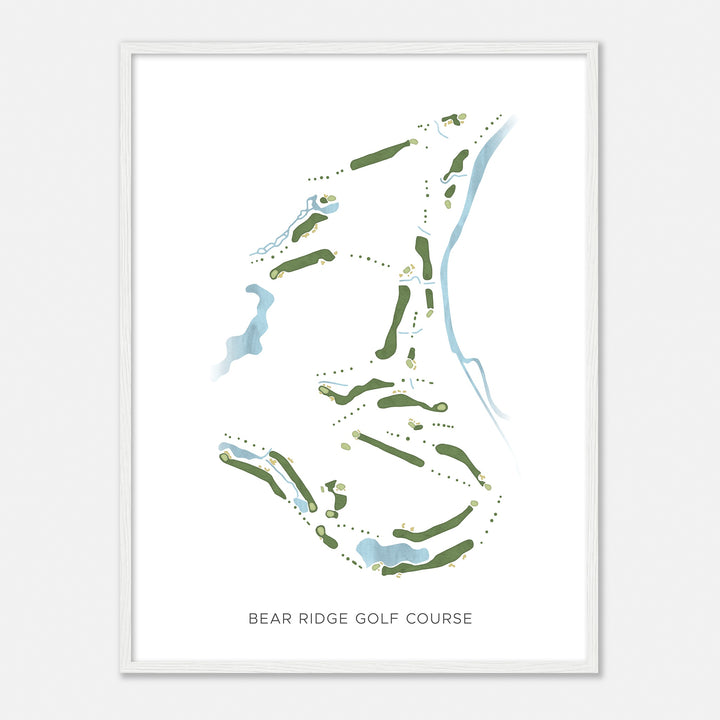 Print of Bear Ridge Golf Course Modern Map