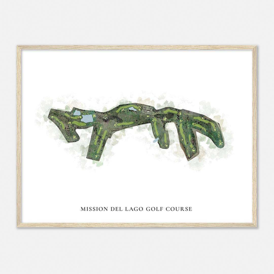 Print of Mission Del Lago Golf Course Classic Map
