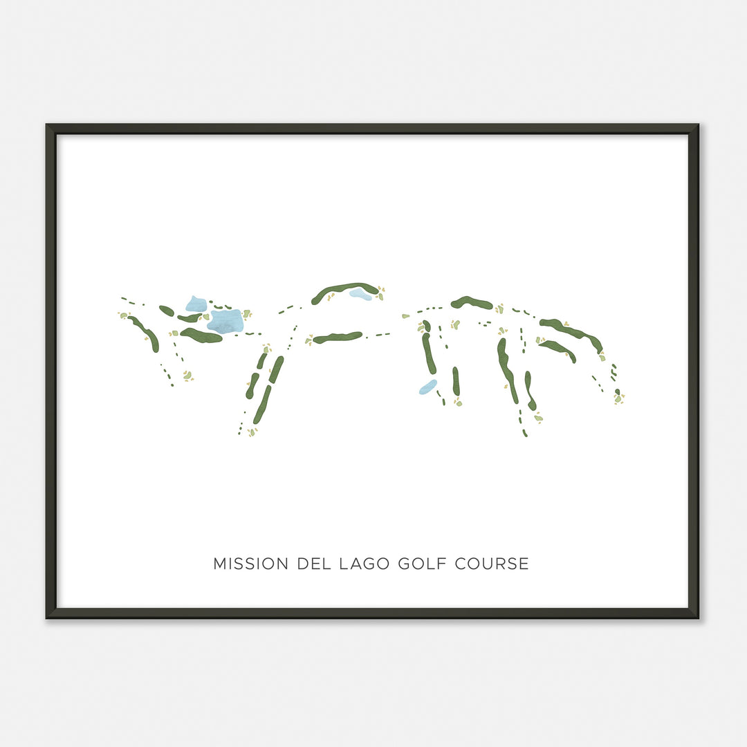 Print of Mission Del Lago Golf Course Modern Map