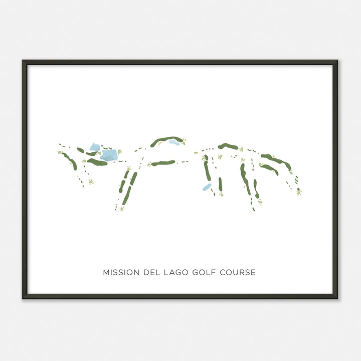 Print of Mission Del Lago Golf Course Modern Map