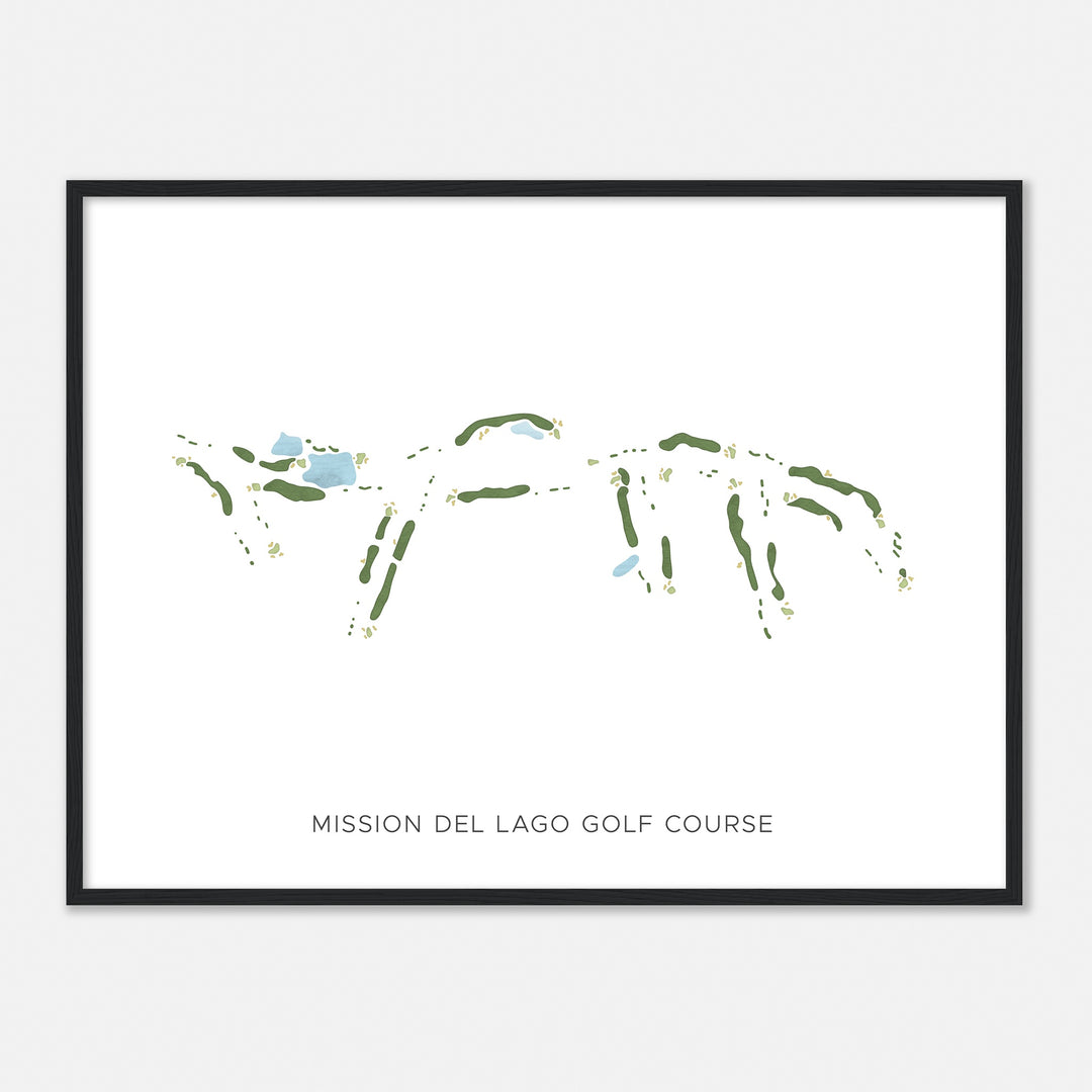 Print of Mission Del Lago Golf Course Modern Map