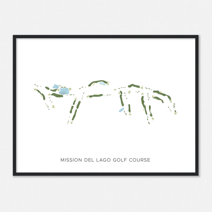 Print of Mission Del Lago Golf Course Modern Map