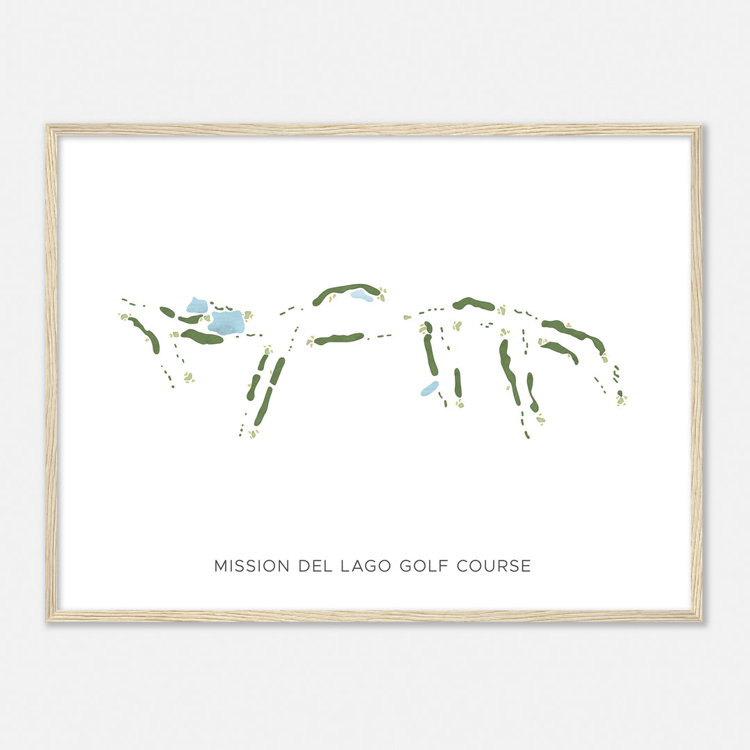 Print of Mission Del Lago Golf Course Modern Map