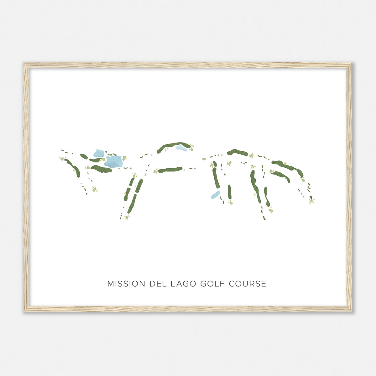 Print of Mission Del Lago Golf Course Modern Map