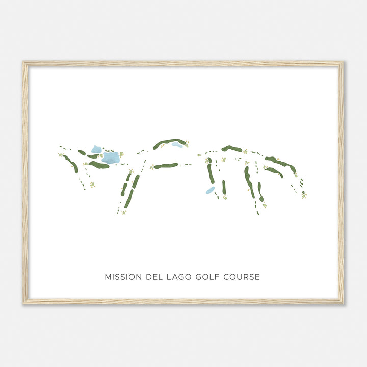 Print of Mission Del Lago Golf Course Modern Map
