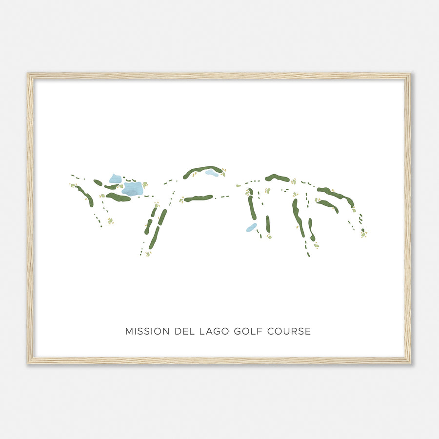 Print of Mission Del Lago Golf Course Modern Map