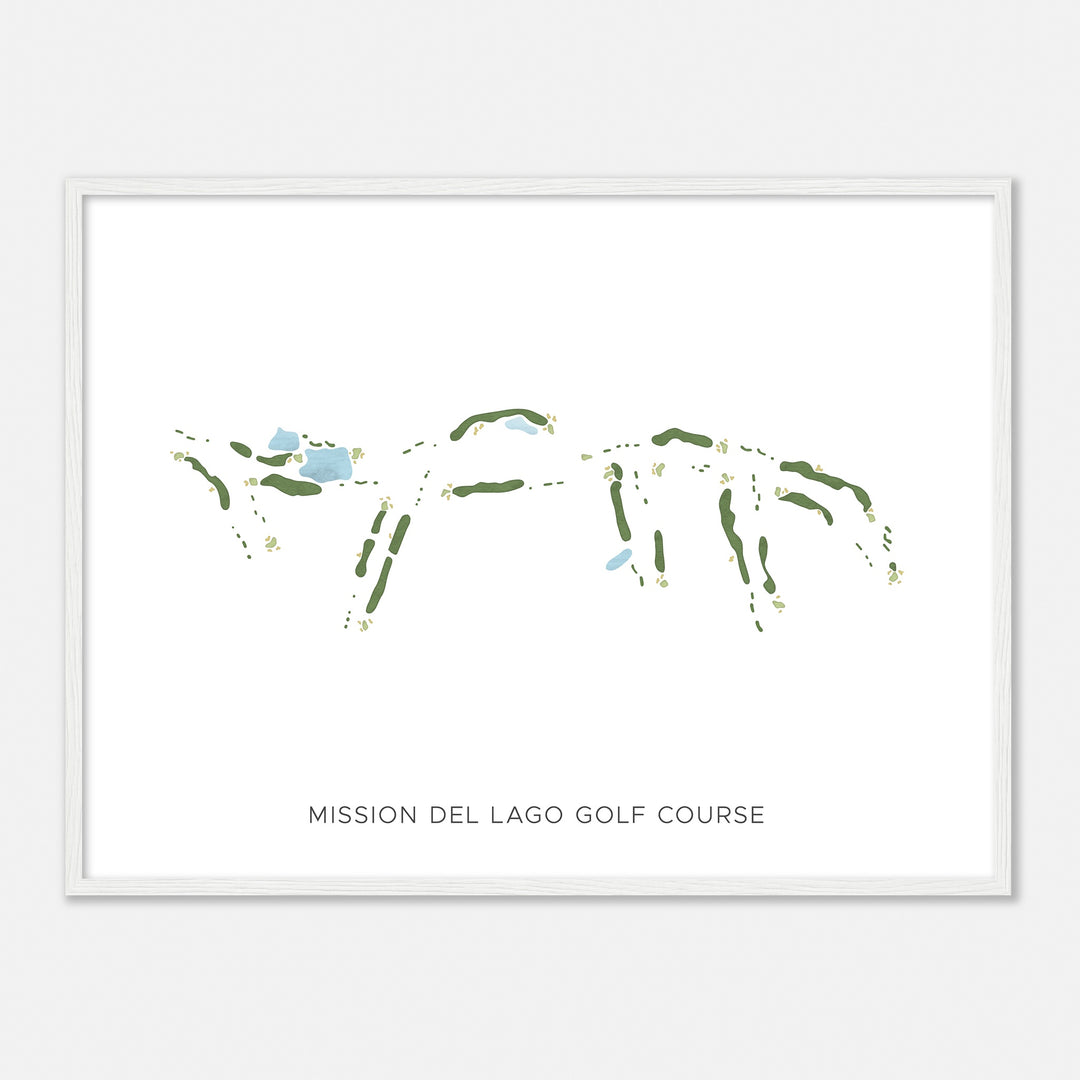 Print of Mission Del Lago Golf Course Modern Map
