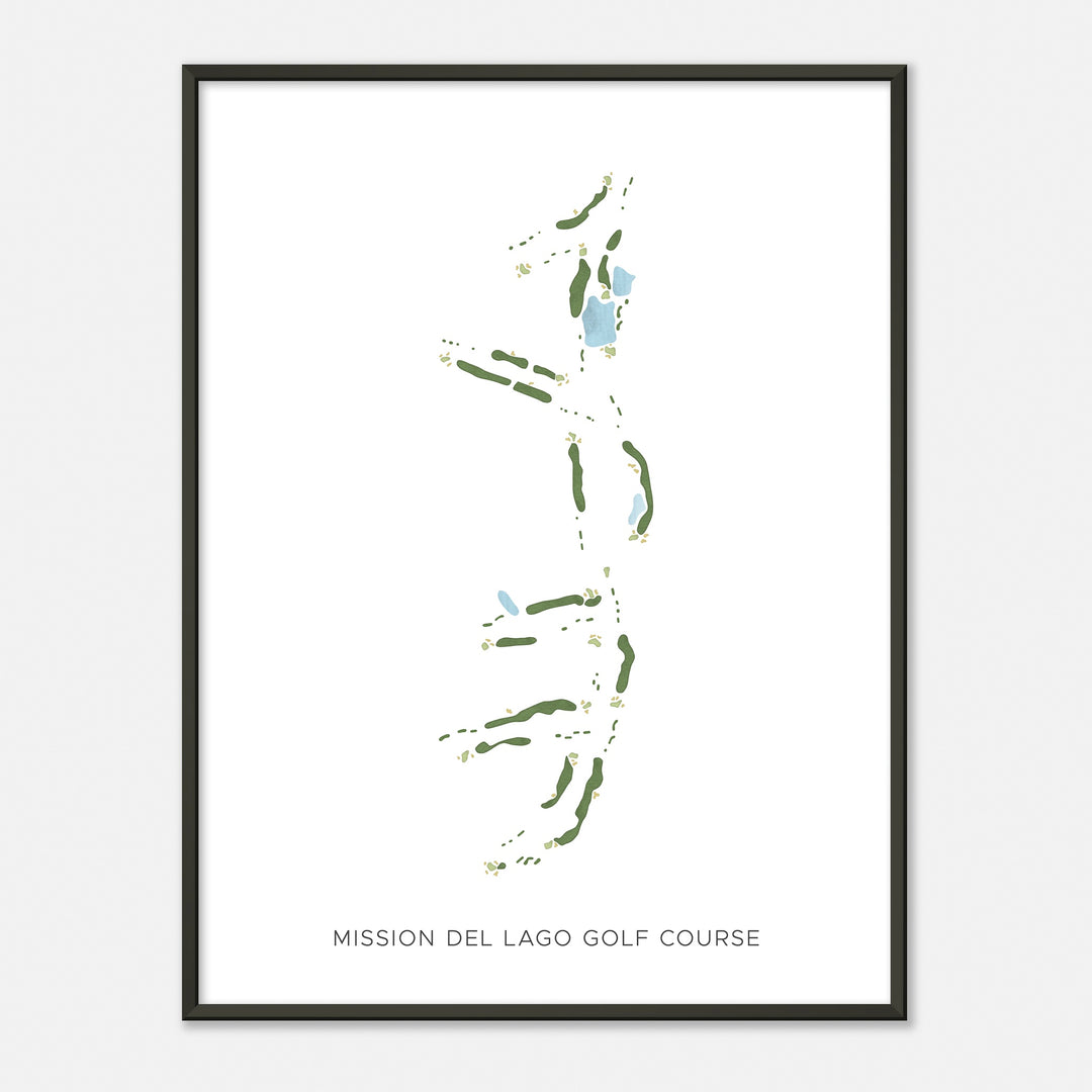 Print of Mission Del Lago Golf Course Modern Map