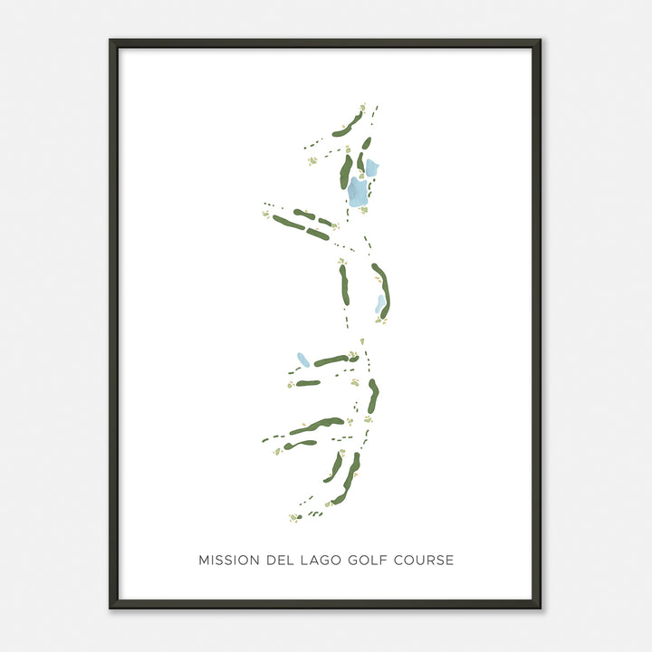 Print of Mission Del Lago Golf Course Modern Map